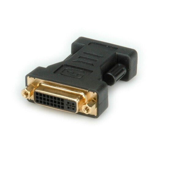 ROLINE DVI-VGA Adapter - DVI F - HD15 M - VGA - DVI-I - Black