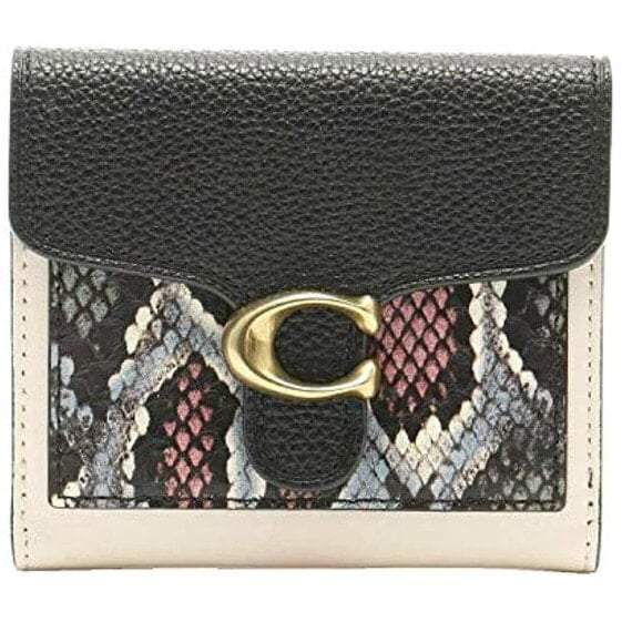 Coach 273551 Black Chalk Small Tabby Genuine Wallet Snakeskin Embossed Leather