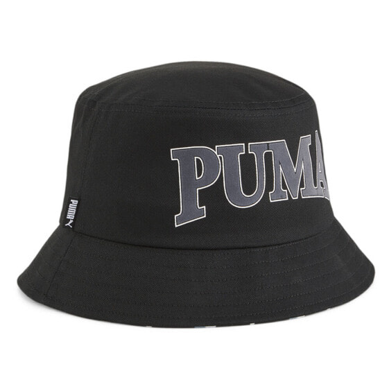 Puma Essential Elevated Graphic Bucket Hat Mens Black Athletic Casual 02512501