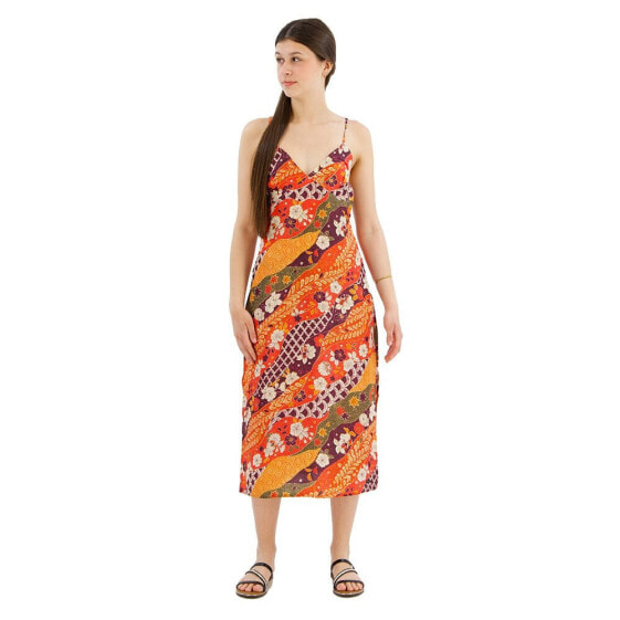 SUPERDRY Printed Slip Sleveless Long Dress