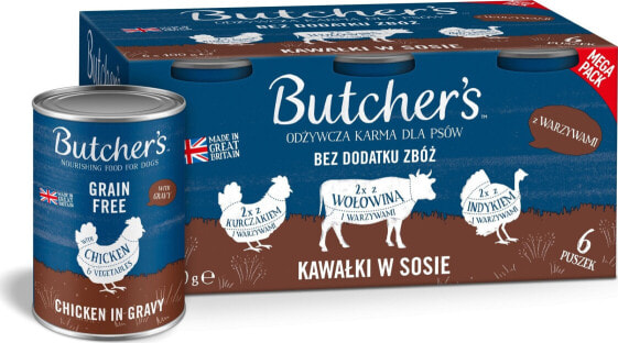 Butcher’s Butcher's Original Recipe in Gravy mix smaków z warzywami w sosie karma dla psa 6 x 400g