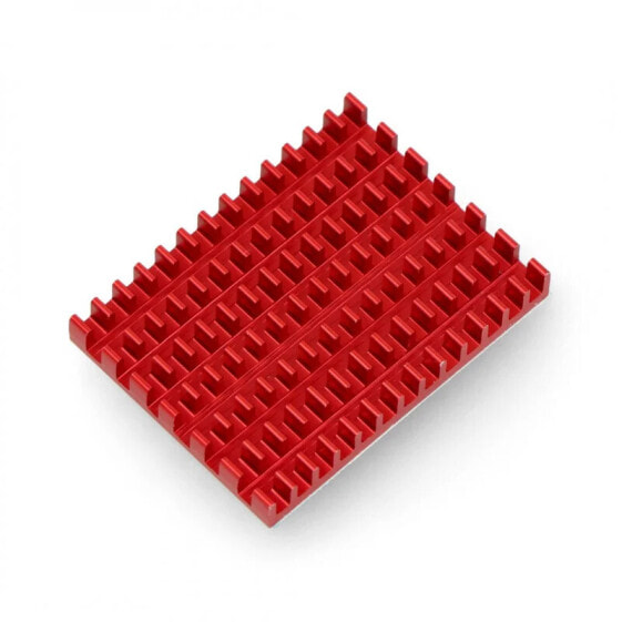 Теплоотвод 40x30x5 мм для Raspberry Pi 4 с термопроводящей лентой - красный