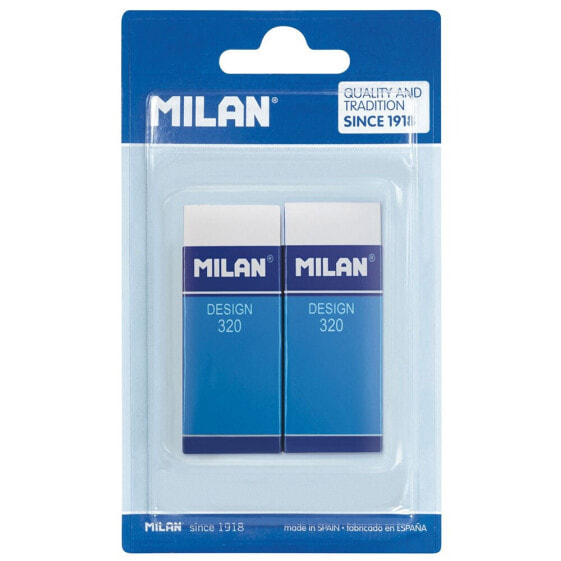 MILAN Blister Pack 2 Nata® Design Erasers With Carton Sleeve