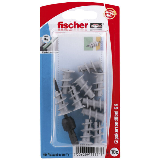 fischer 52391 - Screw & wall plug kit - Concrete - Grey - 2.2 cm - 10 pc(s) - Polybag