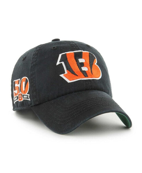 Men's Black Cincinnati Bengals Sure Shot Franchise Fitted Hat