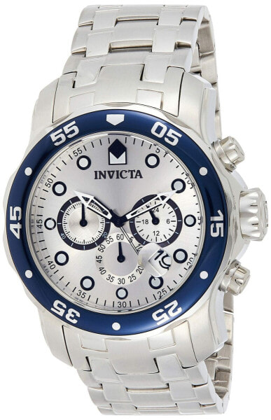 Invicta Men's 80058 Pro Diver Analog Display Swiss Quartz Silver Watch