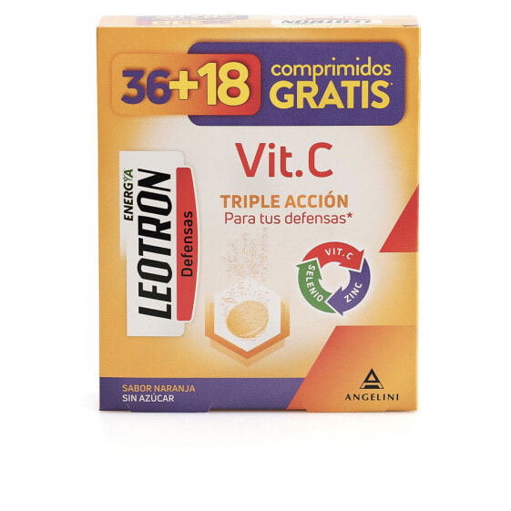 Витамин C эффервесцентные таблетки с тройным действием LEOTRON 36 + 18 в подарок #Апельсинные 54 шт.