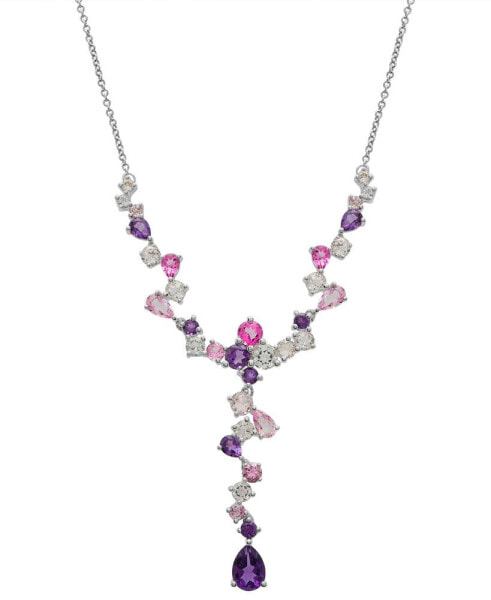 Macy's multi-Gemstone 17" Lariat Necklace (5-5/8 ct. t.w.) in Sterling Silver