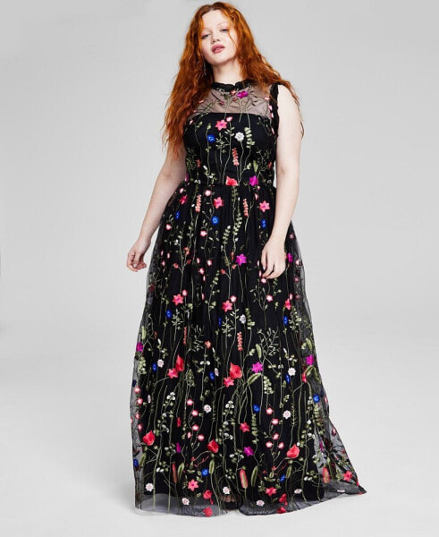 Платье с кружевными оборками City Studios создано для Macy's