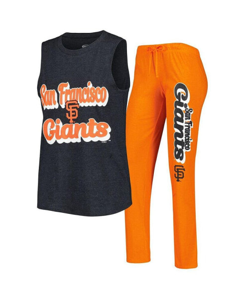 Пижама Concepts Sport женская Orange, Black с надписью San Francisco Giants.