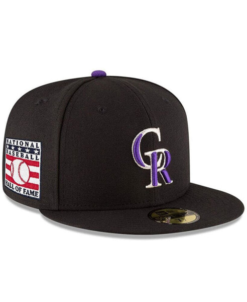 Men's Black Colorado Rockies National Baseball Hall of Fame 59FIFTY Fitted Hat