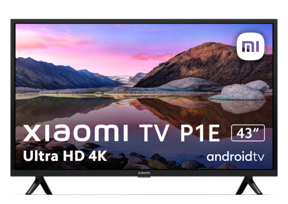 Xiaomi TV P1E 43" - 109.2 cm (43") - 3840 x 2160 pixels - LED - Smart TV - Wi-Fi - Black