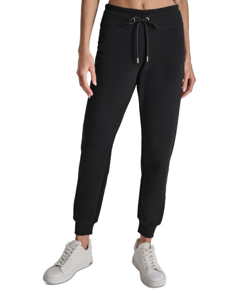 DKNY Women's Embroidered Logo Cuff Jogger Pants