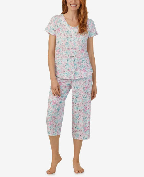 Women's Cap Sleeve 2-Pc. Capri Pajama Set