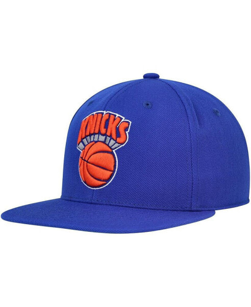 Men's Blue New York Knicks Hardwood Classics MVP Team Ground 2.0 Fitted Hat