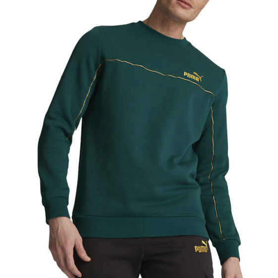 Puma Essential Minimal Gold Crew Neck Sweatshirt Mens Green 68001443