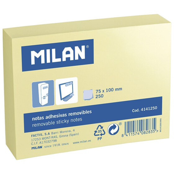 MILAN Pad 250 Adhesive Notes 75x100 mm