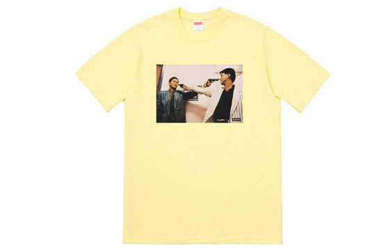 Supreme FW18 The Killer Trust Tee Pale Yellow 喋血双雄周润发印花短袖T恤 男女同款 黄色 送礼推荐 / Футболка Supreme FW18 The SUP-FW18-675