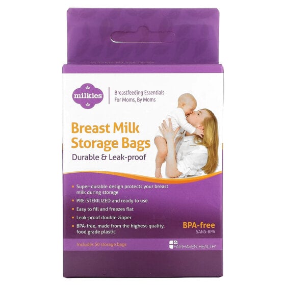 Breast Milk Storage Bags, 50 Storage Bags