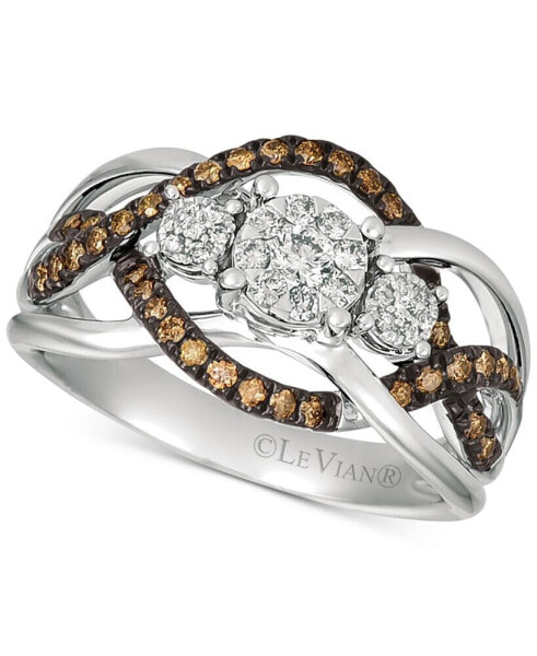 Chocolatier Diamond Ring (3/8 ct. t.w.) in 14k Rose Gold (Also Available in Two-Tone White & Yellow Gold or White Gold)