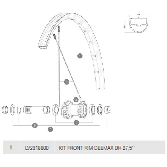 MAVIC Deemax DH Front Rim kit