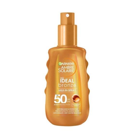 Garnier Ambre Solaire Ideal Bronze Milk-In-Spray SPF50 150 ml sonnenschutz wasserfest unisex