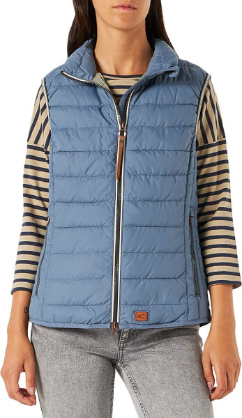 camel active Women's Short Lightweight Quilted Vest with Elastic Cuffs