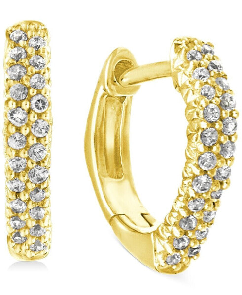 Diamond Square Hoop Earrings (1/6 ct. t.w.) in 10k Gold