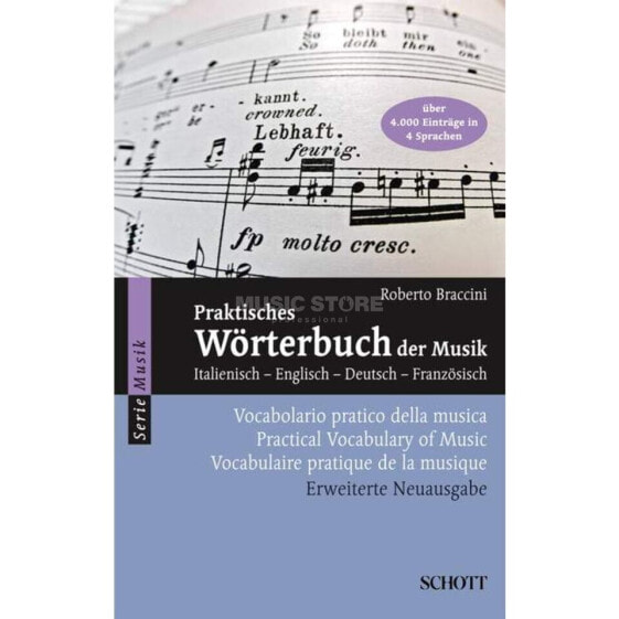 Schott Music Praktisches Wörterbuch R. Braccini, ital/eng/dt/fr