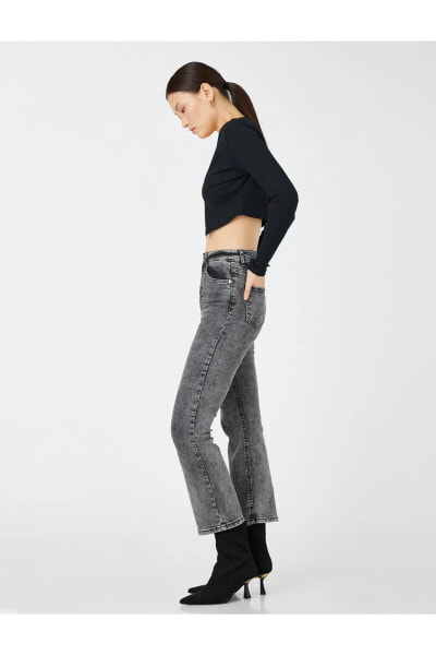 Crop Paçalı Normal Bel Kot Pantolon - Victoria Crop Jean