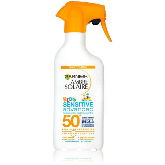 Garnier Ambre Solaire Kids Sensitive Advanced Spray SPF50+ 270 ml sonnenschutz wasserfest für Kinder