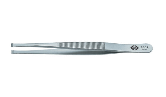 Пинцет ручной C.K Tools Positioning 2351 из нержавеющей стали - серебристый - плоский - прямой - 11,5 см - 1 шт.