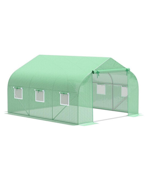 Greenhouse 12' x 10' x 7' Large Portable Walk-in Green House Gardening