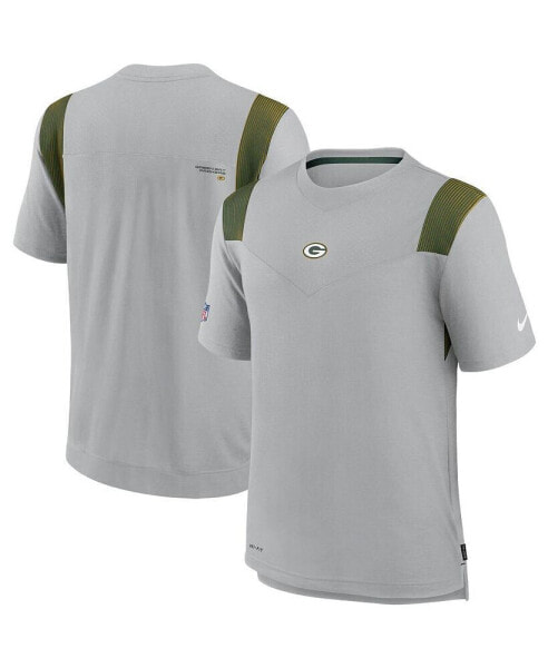 Men's Gray Green Bay Packers Sideline Player Uv Performance T-shirt