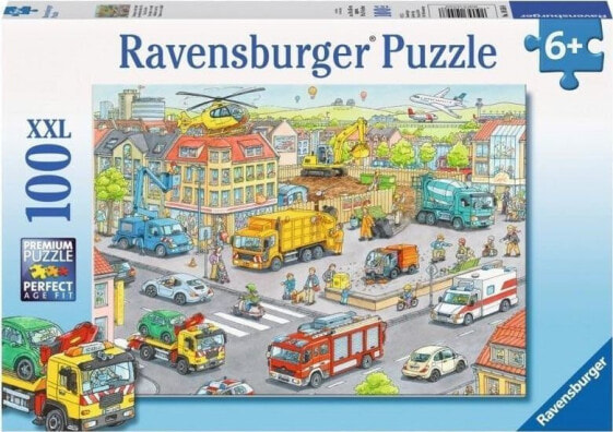 Ravensburger Puzzle 100 Pociąg w mieście XXL