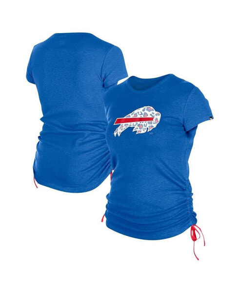 Women's Royal Buffalo Bills Ruched Side T-Shirt