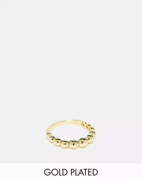 Seol + Gold 18ct gold vermeil beaded ring