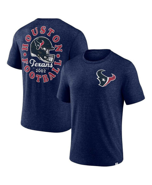 Men's Navy Houston Texans Big and Tall Two-Hit Throwback T-shirt