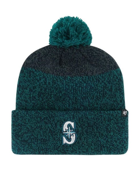 Men's Navy Seattle Mariners Darkfreeze Cuffed Knit Hat with Pom