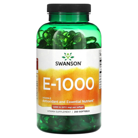 Swanson, E - 1000, 1000 МЕ (671,1 мг), 250 мягких таблеток