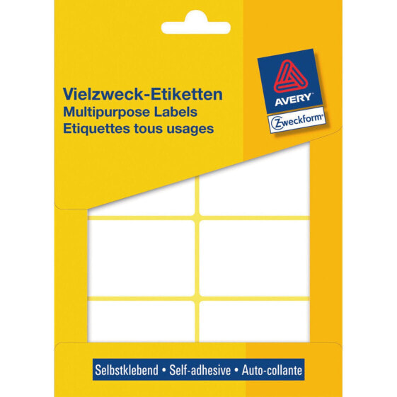 Avery Zweckform Avery Manual Labels - White - 54 x 35 mm - White - Rounded rectangle - 54 x 35 mm - Universal - Paper - 224 pc(s)