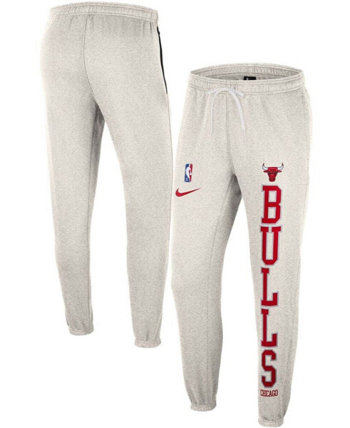 Men's Ash, Red Chicago Bulls 75Th Anniversary Courtside Fleece Pants