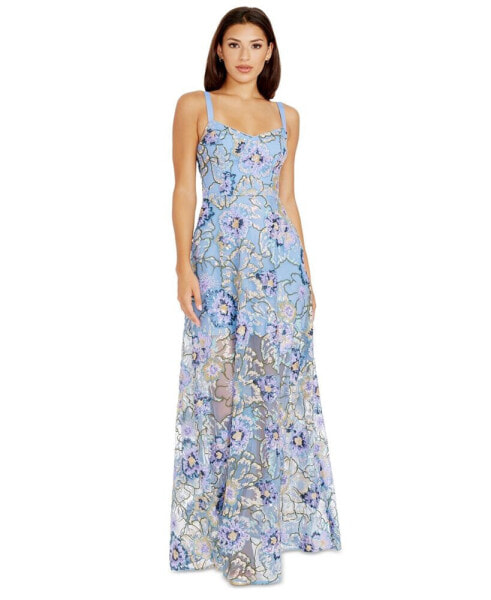 Women's Nina Floral-Sequined Gown