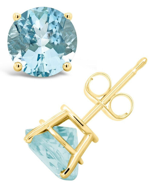 Серьги Macy's aquamarine Stud