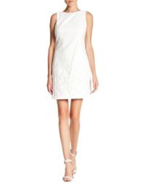 Платье женское Donna Ricco New безрукавка V-образный замок назад белое 16