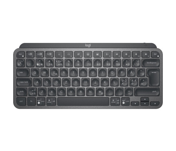 Logitech MX Keys Mini Minimalist Wireless Illuminated Keyboard - Mini - RF Wireless + Bluetooth - Scissor key switch - QWERTY - Graphite