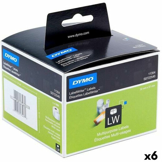 Этикетки для принтера DYMO Белый Черный 32 x 57 мм 1000 шт (6 штук)