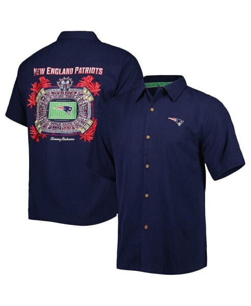 Рубашка Tommy Bahama "Наивысший уровень игры" для мужчин синего цвета Новой Англии, Новая Англия патриоты