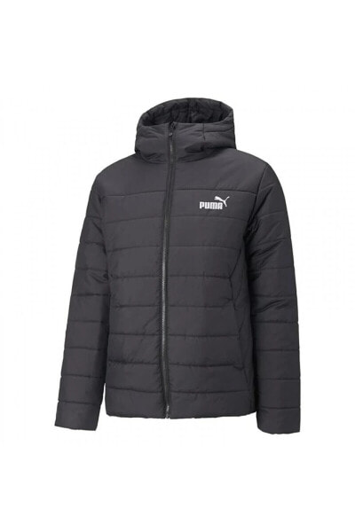 848938 01 ESS Hooded Padded Jacket Siyah Şişme Mont