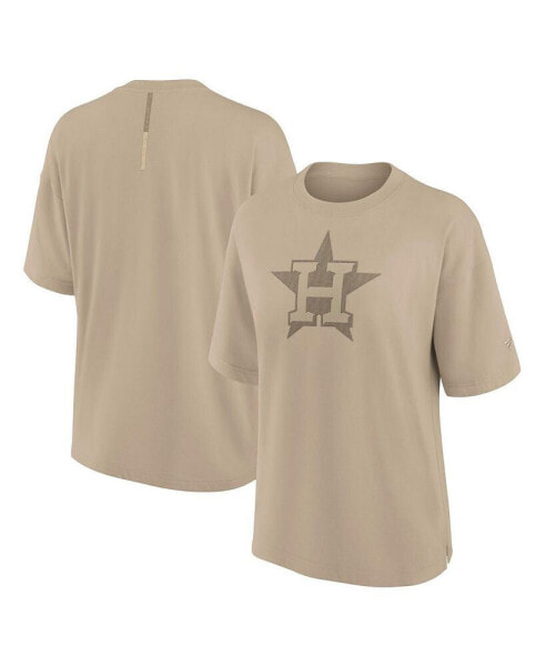 Women's Khaki Houston Astros Elements Oversized T-Shirt